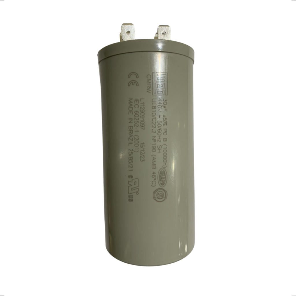 Capacitor Permanente 30uf 440vca 30 Microfarad 9x4cm com 2 ou 4 Pinos Portão Eletronico - WEG