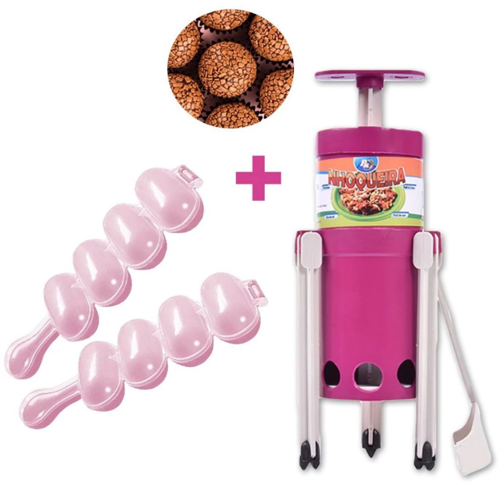Kit com 2 Boleadores de Doces e Sushi + Modelador /Cortador de Brigadeiro e Nhoque e Boleador Cozinha Injetemp