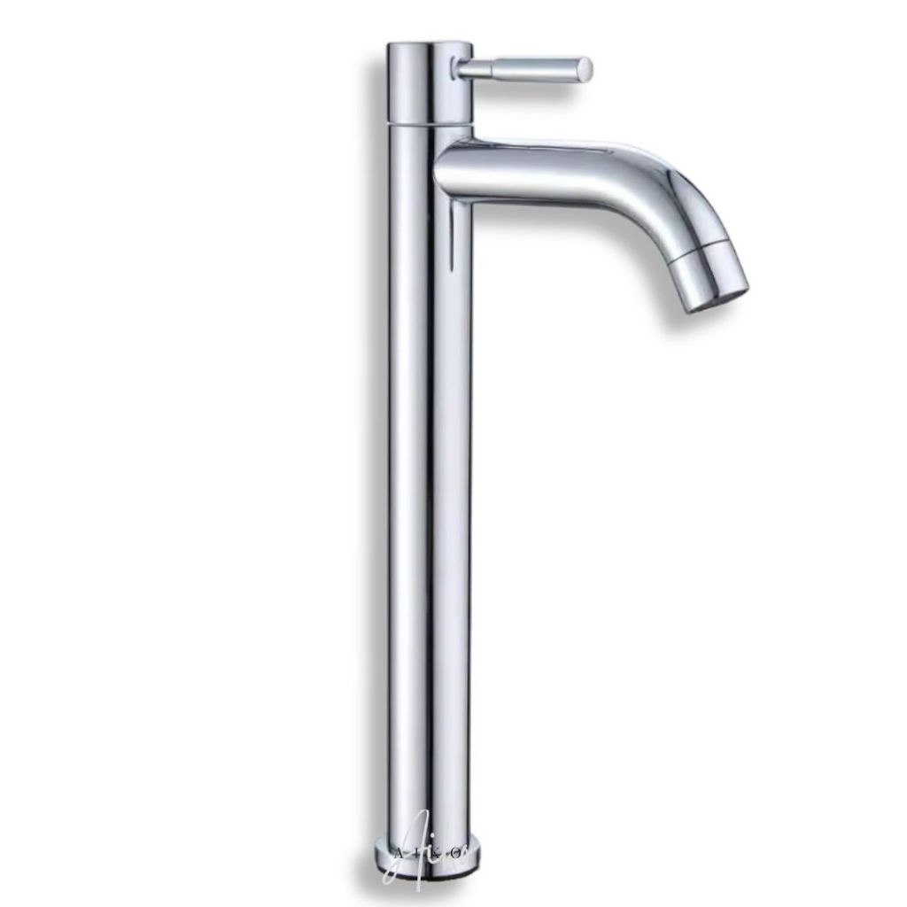 TORNEIRA CLEAN ALTA EM AÇO INOX 304 PARA CUBAS E PIAS DE BANHEIROS E LAVATORIOS - ACABAMENTO CROMADO ESCOVADO E PRETO em Oferta na Shopee