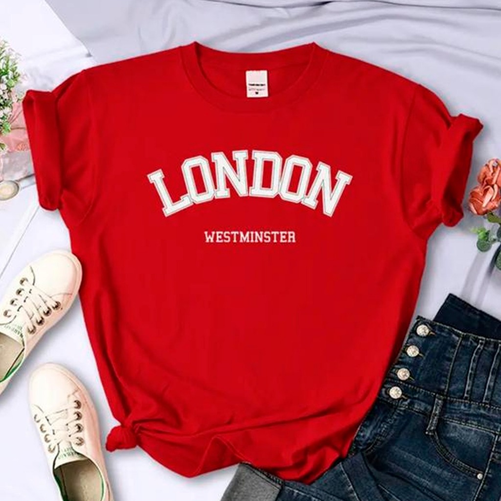 Camiseta T-shirt Feminina London Westminster Roupas Vintage