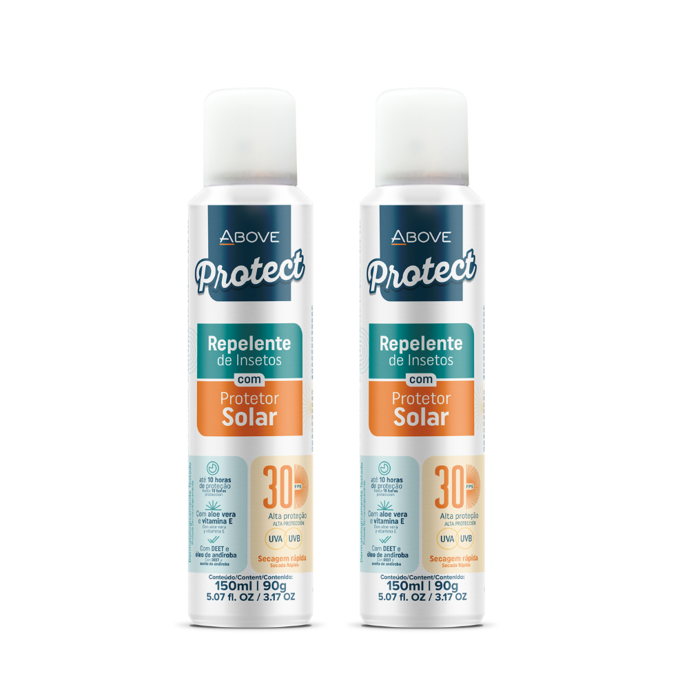Kit 2 Repelentes Spray Com Protetor Solar FPS30 Secagem Rápida 150ml Cada - Above - Beauty
