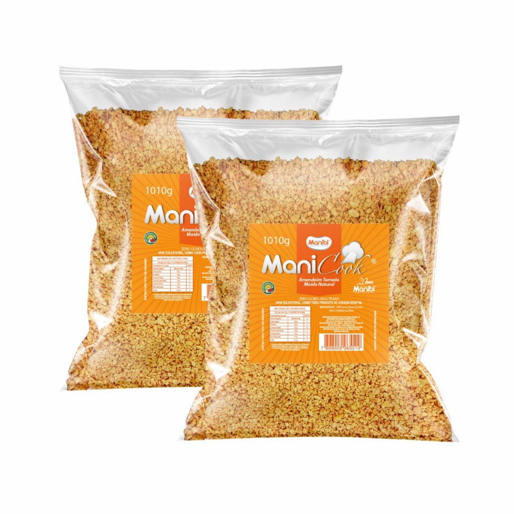 Amendoim Torrado e Moído Kit Com 2 Unidades de 1,010kg em Oferta na Shopee