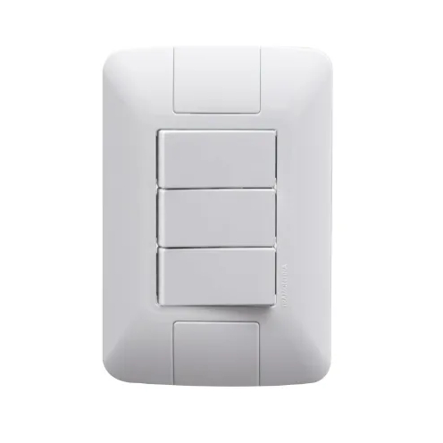 Conjuntos 4x2 com 3 Interruptores Simples Tramontina Aria 6 A 250