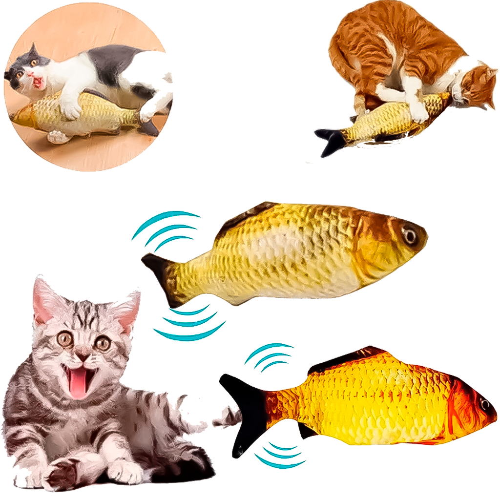 Brinquedo Interativo 3d Para Gatos, Peixe Elétrico Brinquedo Para Animais De Estimação - Pets