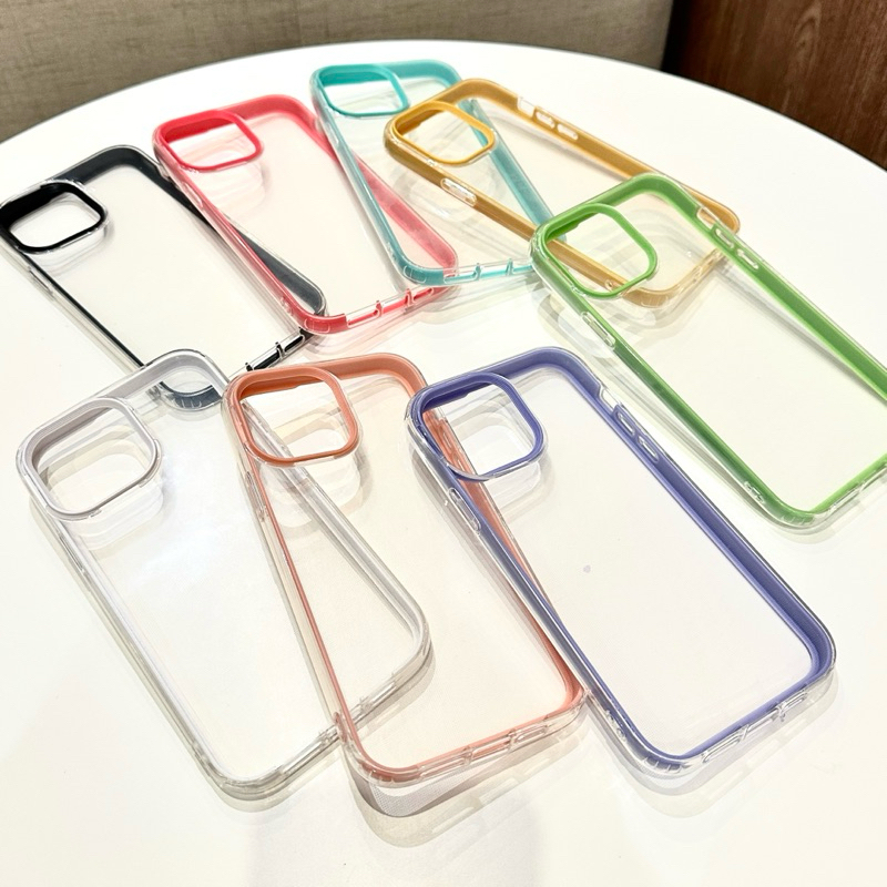 Capa Capinha Transparente 3 em 1 para iPhone Xs ipXr iPhone 7G iPhone 7Plus Case   Protetora Silicone Anti Pacto  Aveludada Anti-Pacto