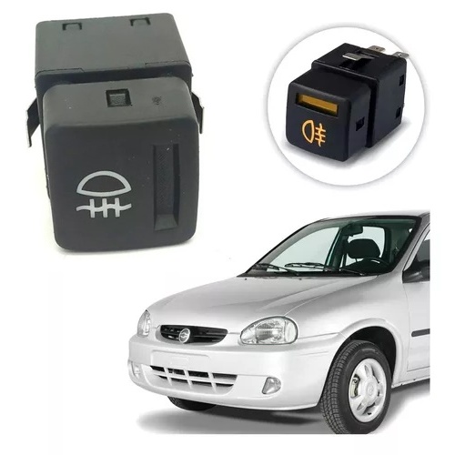 Botão Interruptor Farol Milha Classic Corsa Vectra 4 pinos Led Ambar Carro Acessórios farol Auxiliar