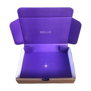 10 Caixas Mini Envios 16x11x3 Lilás Brilhe em Oferta na Shopee
