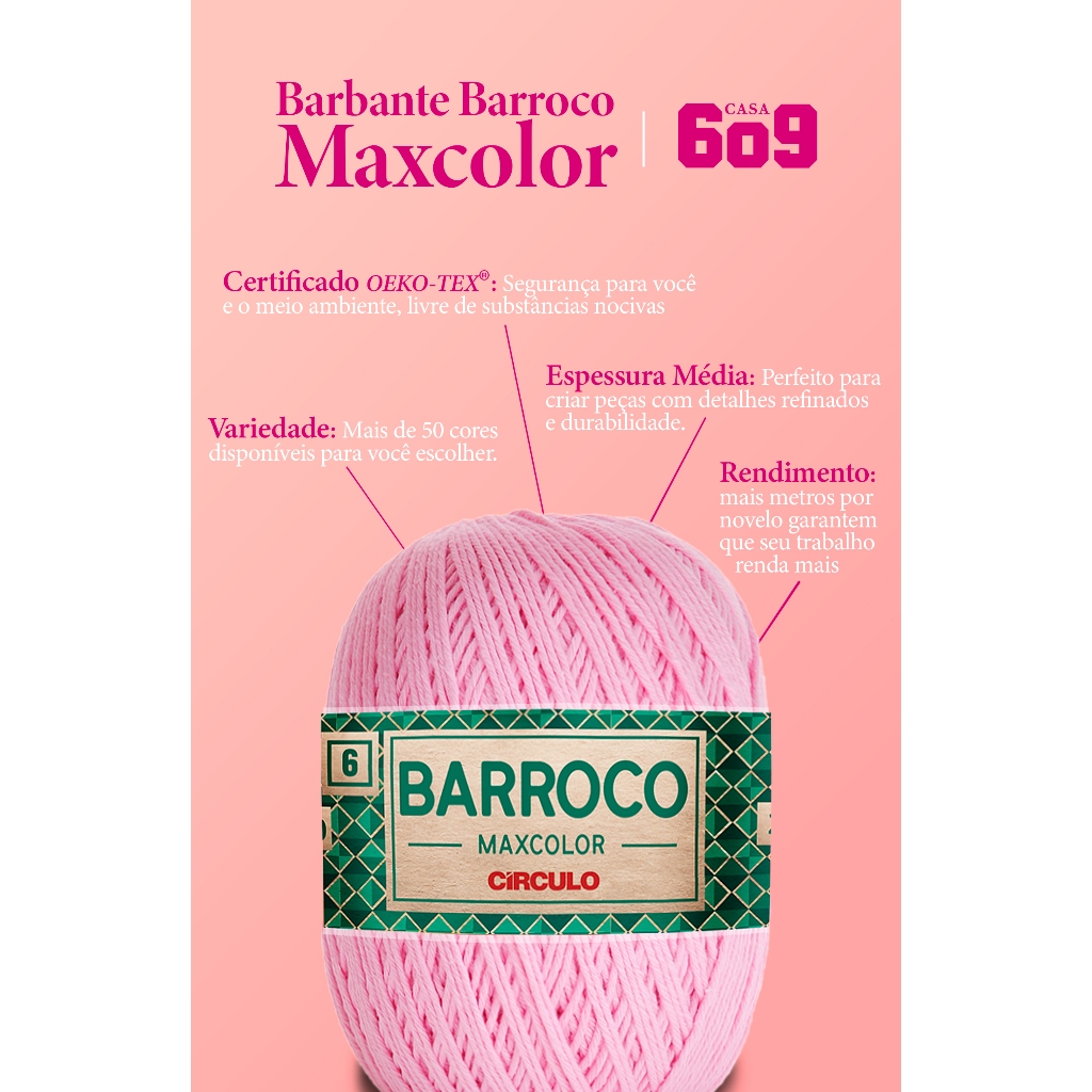 Barbante Barroco Maxcolor 6 200g 226m — imagem 2 de 2