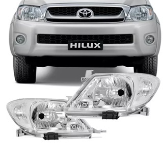 Farol Hilux Srv 2009 2010 2011 Foco Simples Pisca Cristal