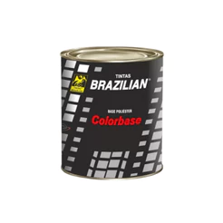 Tinta Base Poliéster Automotiva Prata Bari 900ml Brazilian