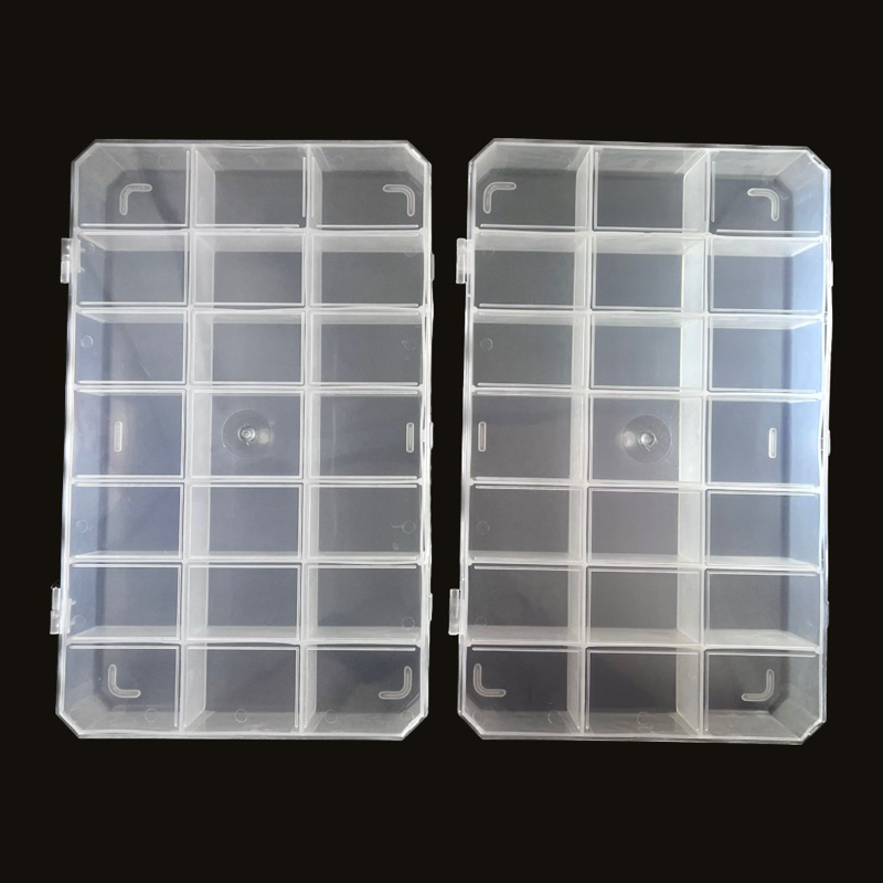 KIT. 2 Caixa Organizadora 21 divisões CORES