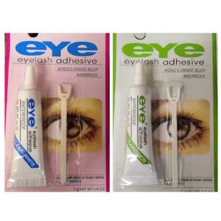 Kit 12 Cola De Cílios Postiços Eye Com Aplicador Transparente/Branco em Oferta na Shopee