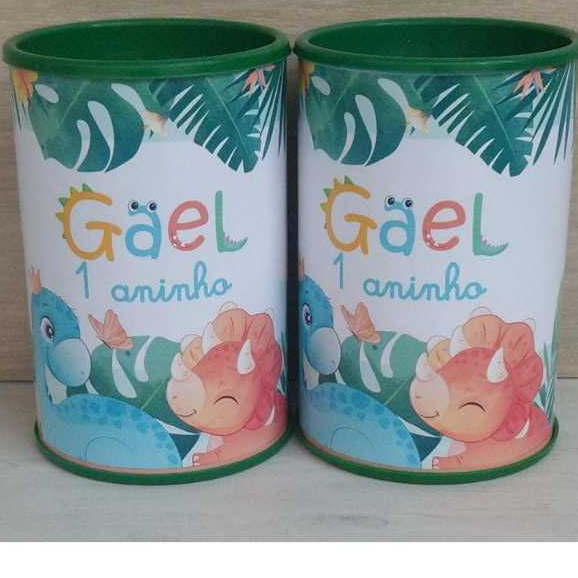 10 cofrinhos personalizado para festa infantil lembrancinha Dinossauro baby