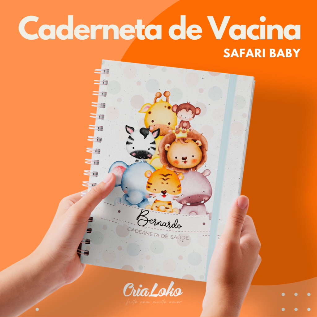 Caderneta De Vacinação Personalizada Atualizada Menino e Menina Edição 2025