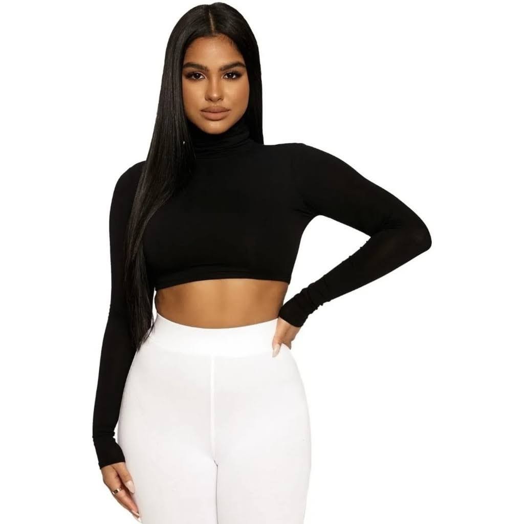 Cropped feminino golinha alta suplex