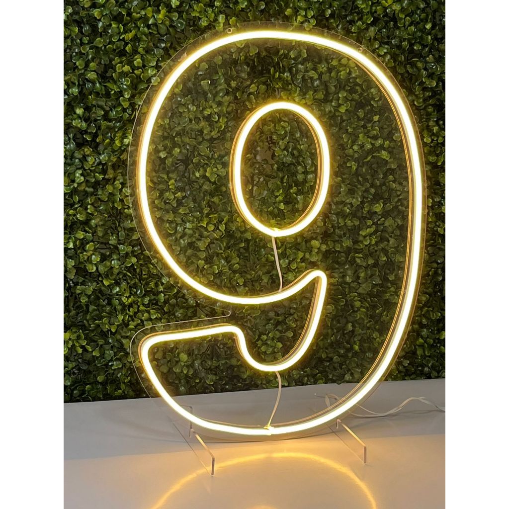 Número 9 Quente ou Frio 50cm Painel, Neon Led, Decoração em Oferta na Shopee