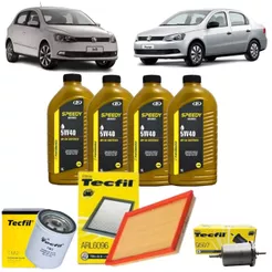 Kit Troca De Oleo E Filtros VW Gol Voyage Polo G5 G6 1.0 5w40 Sintético revisão original