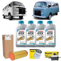 Kit Troca De Oleo E Filtros Kombi 1.4 Flex 15w40 Castrol revisão original Volkswagen original