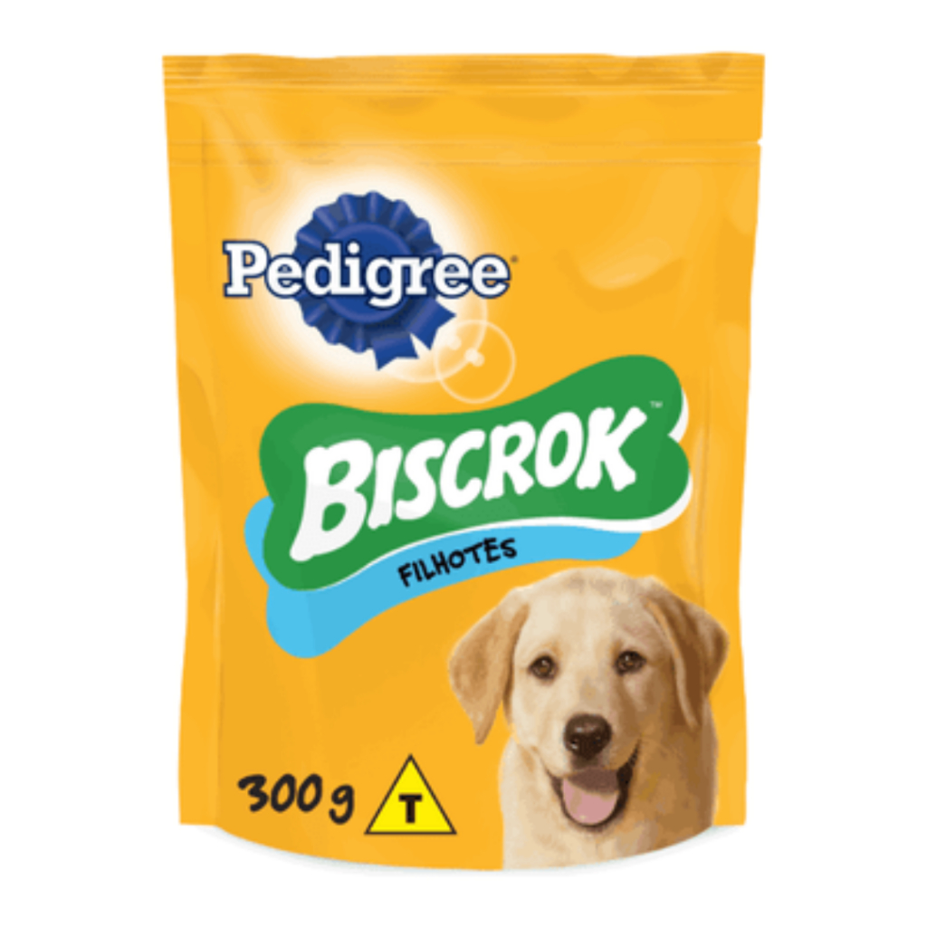 Petisco Biscrok Filhotes 300g Biscoito para Cães Snack Crocante Nutritivo Alta Aceitação
