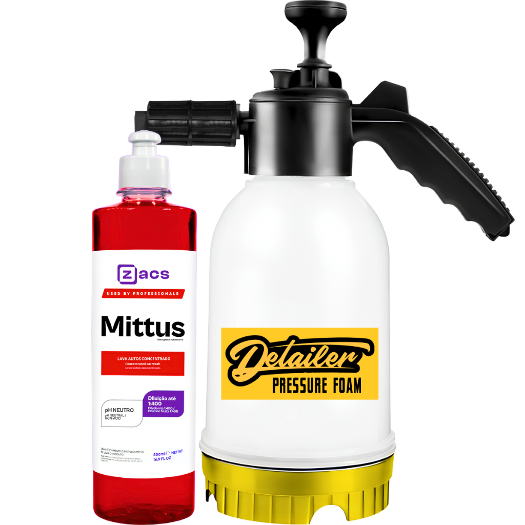Shampoo Automotivo Concentrado 1:400 Lava Autos Neutro + Snow Foam Manual Pulverizador Detailer - Spare Parts and Accessories for Vehicles
