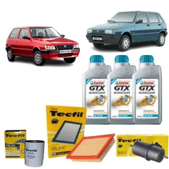 Kit Troca De Oleo E Filtros Fiat Uno 1.0 Fire 15w40 Castrol revisão original Fiat 2001 a 2013