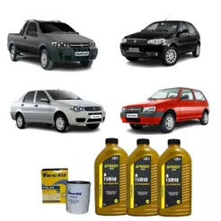 Kit Troca De Oleo 15W40 Fiat Palio Uno Siena 1.0 Strada Idea Fiorino Punto 1.4 Fire Attractive