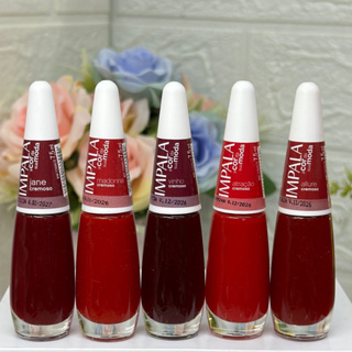 Kit 5 Esmalte Impala Tons de Vermelho Jane , Madonna , Vinho , Atração e Allure em Oferta na Shopee