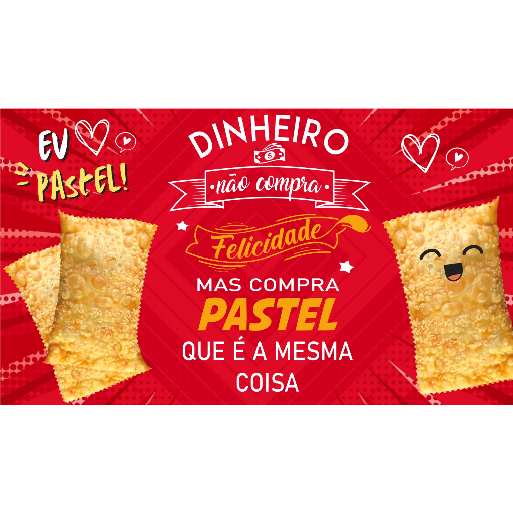 Adesivo Parede Pastel Pastelaria Lanchonete Decoração Cozinha Lanchonete - Fundo Vermelho em Oferta na Shopee