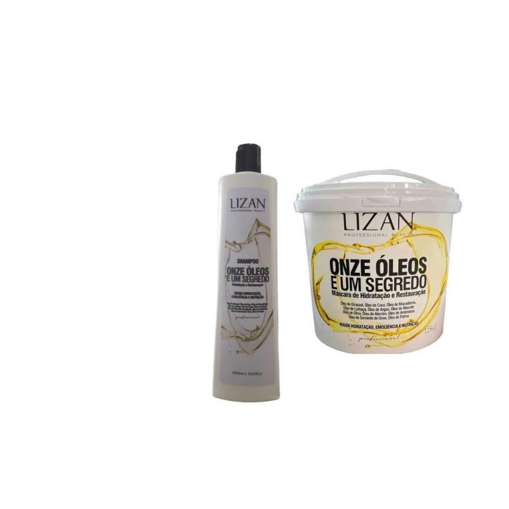 kit onze oleos e um segredo 1 shampoo1000mel e mascara 1,5