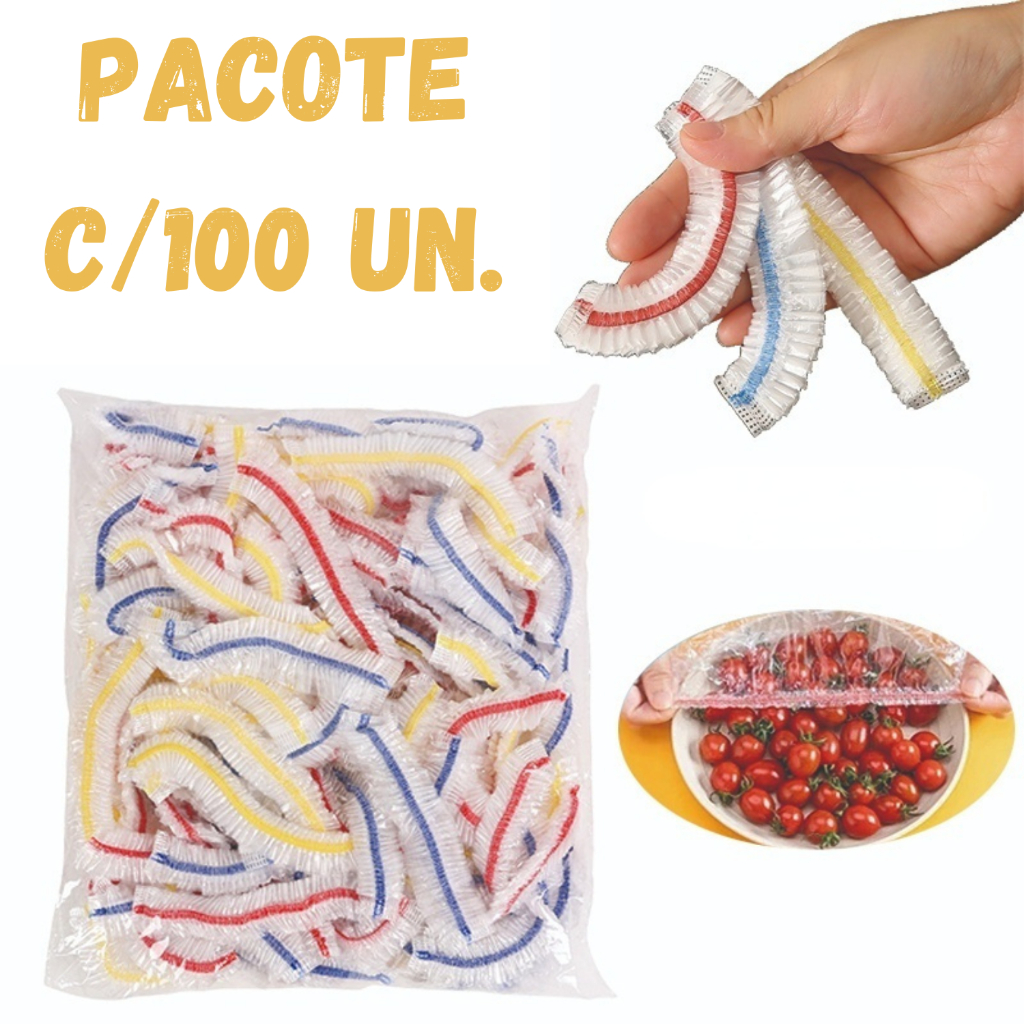 100 pçs / 300pçs Filme plástico descartável PE, capa minimalista para alimentos para cozinha em Oferta na Shopee