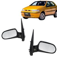 Par de Retrovisor Fiat Palio Siena G2 Fire 2001 2002 2003 2004 2005 2006 4 Portas Sem Controle