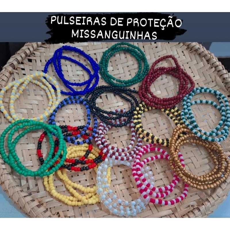 PULSEIRAS DE PROTEÇÃO DOS ORIXÁS TAMANHO ATE 20CM SOB-ENCOMENDAS em Oferta na Shopee