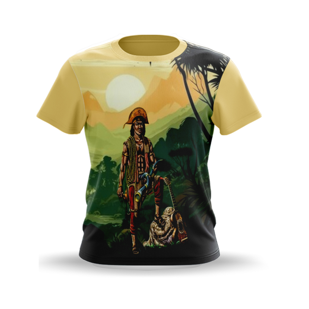 Camiseta Personalizada Umbanda & Candomblé Boiadeiro - Tecido Dryfit - Sublimada - Cod.002