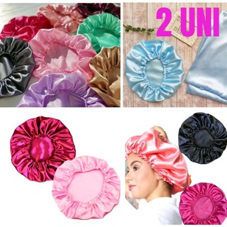 kit 2 unidade touca de cetim anti frizz