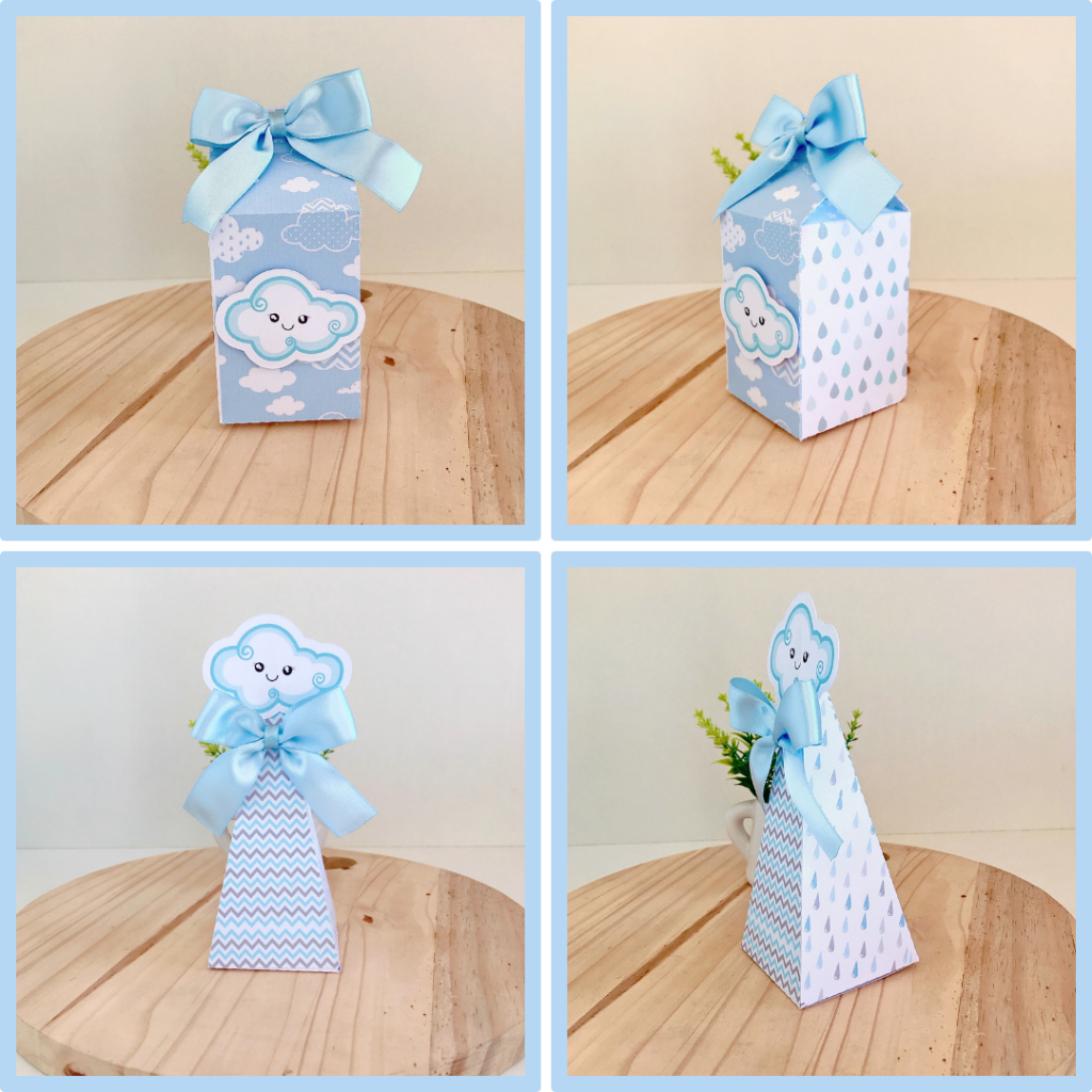 Kit Lembrancinha festa Infantil 20 Peças  Nuvem   - Aniversário - Caixinhas Personalizadas - Papelaria Personalizada