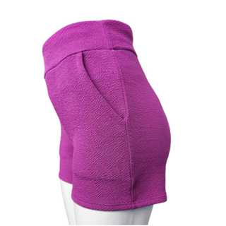 Short feminino de malha crepe com bolso e cintura alta