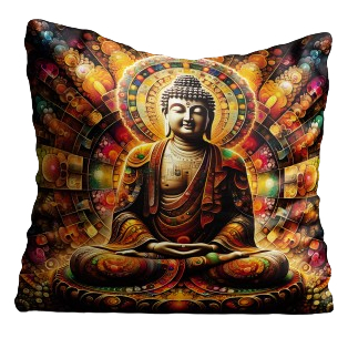 Imagem Capa de almofada decoração  Buda meditação