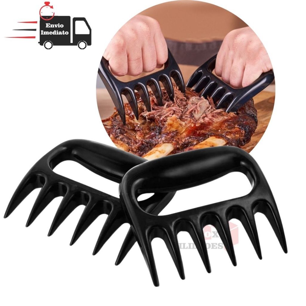 Garras De Urso Para Desfiar Para Churrasco Uso Doméstico Profissional Churrasqueira Casa Cozinha 2 Peças