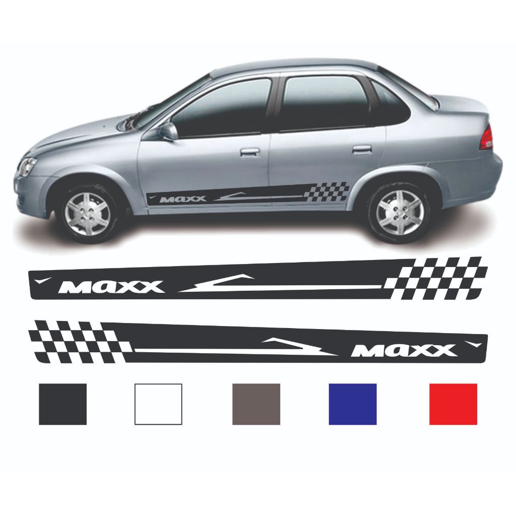 Adesivo Corsa Maxx Faixa Lateral Decorativa Serve Corsa Hatch ou Sedan Adesivos Esportivo Para Carro