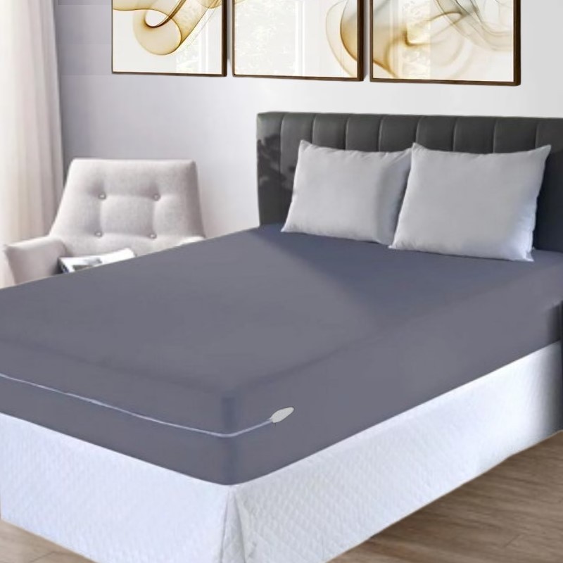 Capa de colchão casal malha gel com zíper tecido grosso