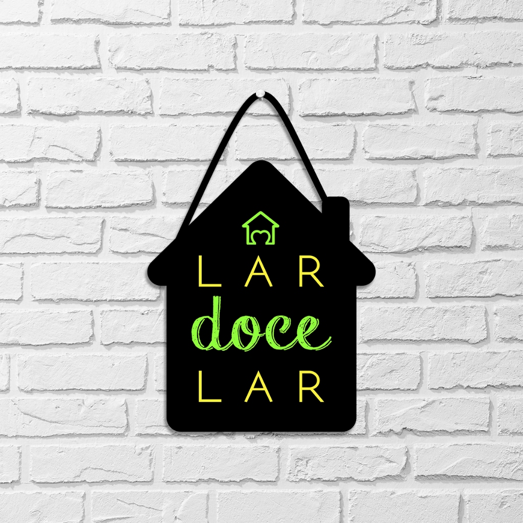 Placa Decorativa de Pendurar Lar Doce Lar
