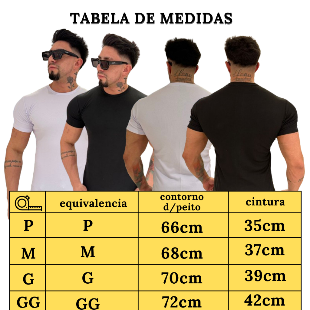 Kit Com 2 Camisa Justa Americana Canelada Rapper, Academia Trapper Gringa Apertada Branco Preto Camiseta