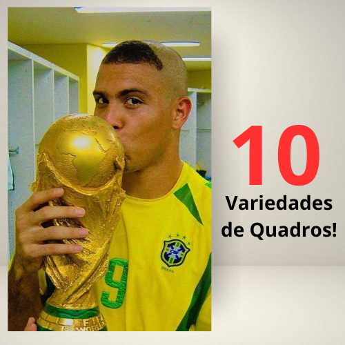 Ronaldo na Seleção Brasileira | Quadro Decorativo MDF 20x30cm