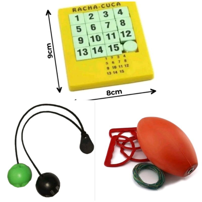 KIT 3 BRINQUEDOS SENDO VAI E VEM GRANDE+RACHA CUCA NUMEROS+BAT BAG em Oferta na Shopee