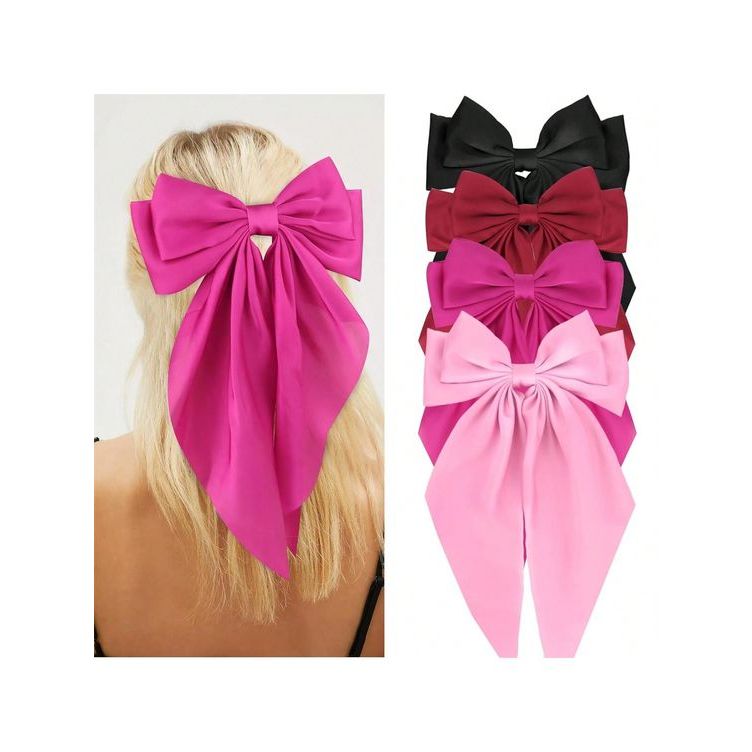4 LAÇO CETIM ROSA PRETO PINK VERMELHO