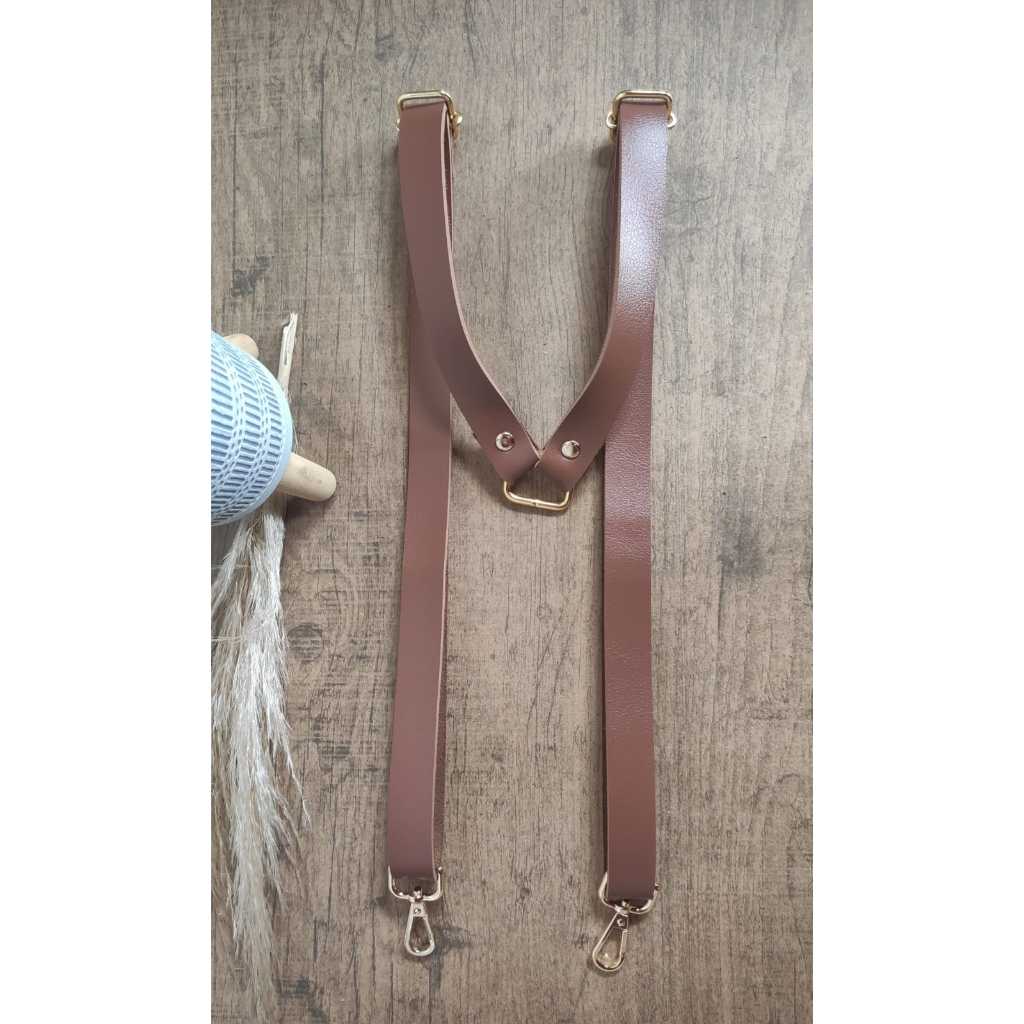 Alça Para Mochila (2cm) Com Regulagem em Couro Ecológico Montana 2.5mm