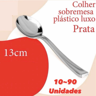 10~90 colher luxo prata silverplastic para ovo de Páscoa m 13 centímetros em Oferta na Shopee
