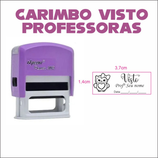 Carimbo Automático Nykon  - Para Professores - Coruja em Oferta na Shopee