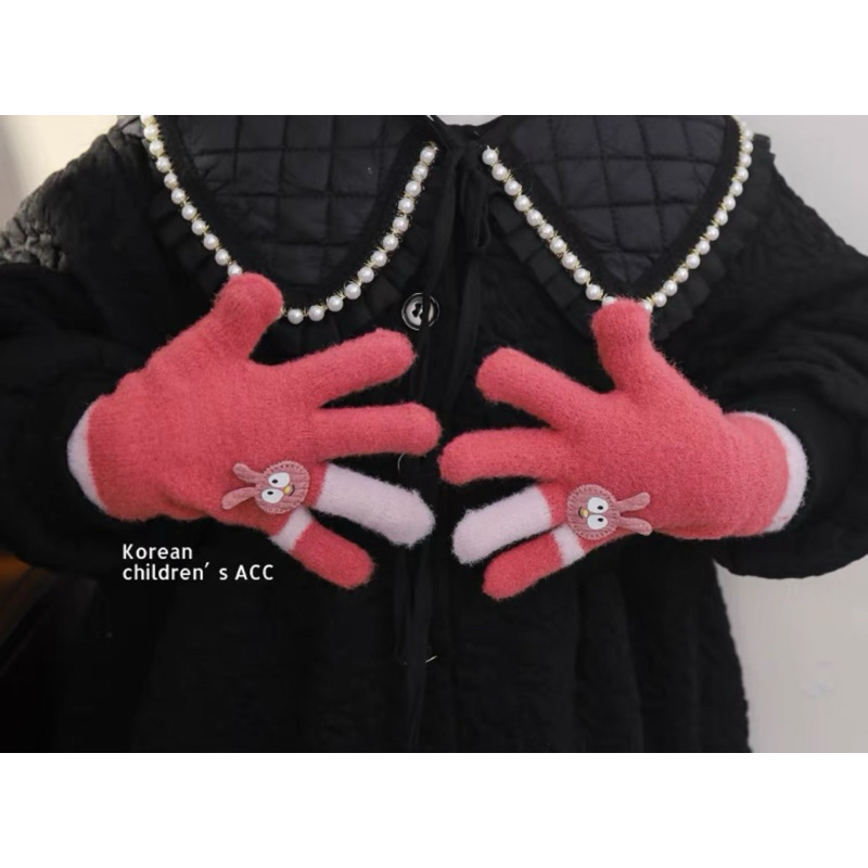 Luvas Quentes De Inverno Coelhinho Para Infantil De 3 - 7Anos Macias