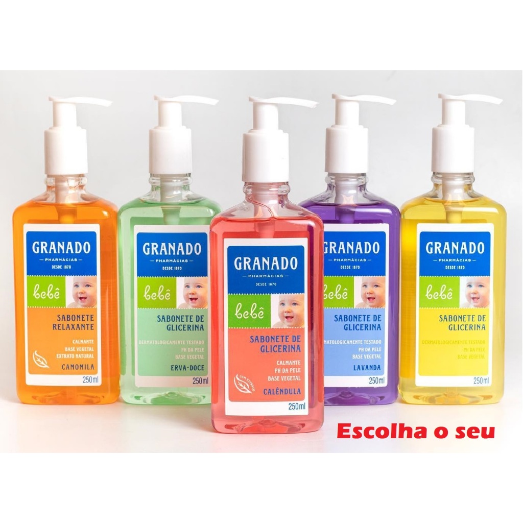 Sabonete Liquido de Glicerina GRANADO Bebê 250 ml em Oferta na Shopee